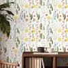 Pegatina de Pared Floral Romántica Autoadhesiva Papel Tapiz Resistente a la Humedad y al Moho Ecológico Lujo Ligero Decorativa para Pared de Dormitorio Armario Renovación