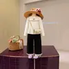 26 Otoño Nuevo Estilo Coreano Elegante Camiseta de Manga Larga Falsa de Dos Piezas con Lazo para Niñas Estilo ins Camiseta Base para Niños Pequeños