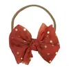 Faixas de Cabeça e Tiara para Bebês e Crianças, Acessórios de Cabelo Versáteis Criativos com Laços Estampados em Dourado, Faixas de Cabeça que Não Danificam o Cabelo, Adequadas para Cabelos Finos de Menininhas