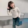 Roupa Infantil Meninas Camada Base de Inverno 2026 Outono e Inverno Nova Roupa Interna Espessa para Crianças, Blusa de Inverno da Moda para Crianças Maiores