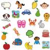 50 peças adesivos de grafite para treinamento de bebês e aprendizado infantil material adesivo para cadernos diy e agendas adesivos à prova d'água