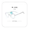 Al por mayor 11942 Moda Ultraligero Retro No Magnético Metal Gafas Montura Finamente Tallada Inserto Núcleo Pata de Espejo Chapado IP