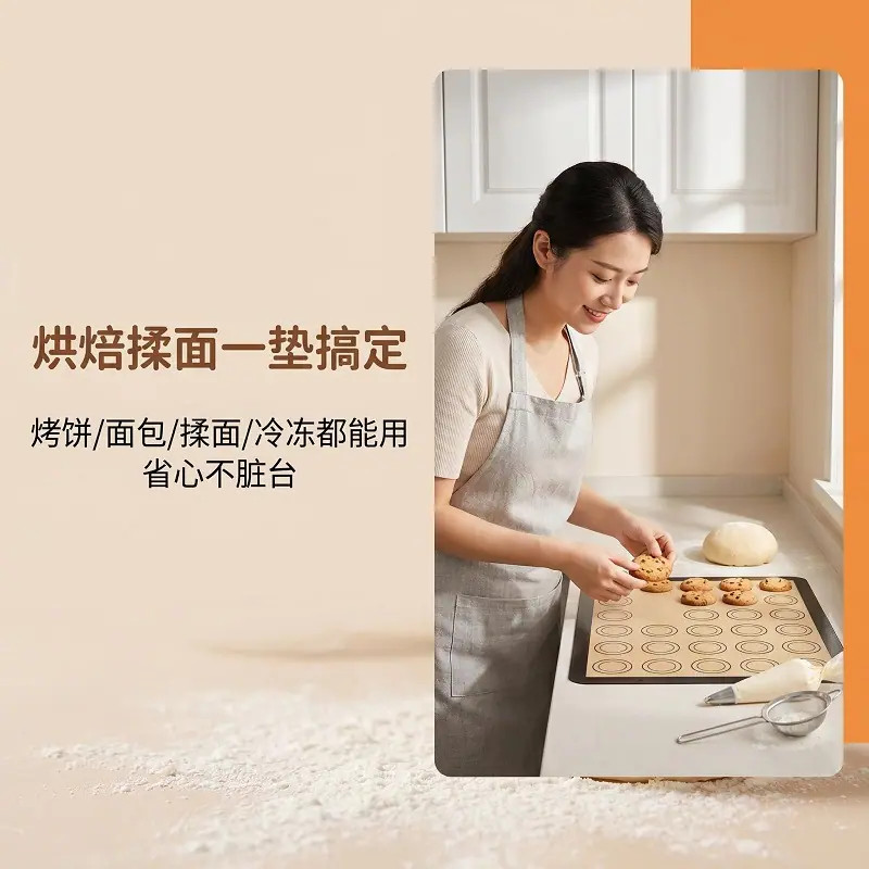 边框浸染加厚液态硅胶玻纤垫 硅胶玻璃纤维垫 微波炉硅胶烤炉垫