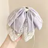 Pin de Clip para Coleta de Encaje Morado Suave Estilo Súper Hada con Lazo y Pasador de Cinta para Mujer, Nuevo Dulce Accesorio para el Cabello para Media Coleta 2026