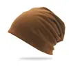 Gorro Unissex de Cor Sólida com Caimento Solto para Clima Frio, Chapéu de Lã Fino de Camada Dupla Fashion Personalizado para Homens e Mulheres, Chapéu Quente Pós-Parto, Gorro de Tricô