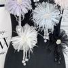 Borla de plumas de perla estéreo multicolor, accesorios de flores hechos a mano, horquilla para el cabello, accesorios para el cabello, ramillete, accesorios de ropa al por mayor