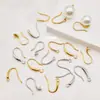Ganchos para Pendientes de Perlas de Alta Gama, Ganchos para Pendientes de Acero de Titanio, Ganchos para Pendientes Retro de Acero Inoxidable con Microincrustaciones de Circonita, Pendientes Elegantes, Pendientes DIY