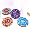2022 Nueva montaña de taza de pintura de diamantes redonda transfronteriza creativa diy Mandala de madera aislante del calor fabricantes de posavasos