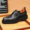 [vip para] zapatos casuales de negocios para hombre zapatos de vestir de cuero versátiles zapatos Mengke con hebilla y suela gruesa coreana