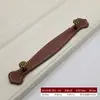 Manija de Cuero para Puerta de Gabinete, Minimalista Moderno Nórdico Cajón Armario Maleta Manija, Accesorios de Cuero, Botón, Manija de Cuero