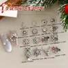 Manicura Navideña Joyería de Circonita Celebridad de Internet Colgante de Campana Guirnalda de Lazo Árbol de Navidad Copo de Nieve Brillante Decoración para Manicura