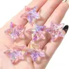 Cuentas de estrella de cinco puntas de tres capas de alta transparencia con coloración acrílica, accesorios de joyería para cadena de teléfono móvil, llavero, DIY hecho a mano