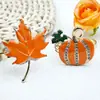 Venta Caliente Transfronteriza Nuevo Hotel Decoración de Halloween Anillo para Servilletas Hoja de Arce Naranja Hebilla para Servilletas Calabaza Fabricante Venta al Por Mayor