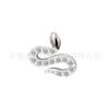 Brincos de Titânio F136 em Forma de Cobra com Zircônia Incrustada, Pregos para Osso da Orelha, Joias para Piercing Corporal em Liga de Titânio G23, Brincos Pequenos de Cobra Ano da Cobra