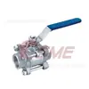 Válvula de bola de tres piezas de acero inoxidable 316L Q61F interruptor de válvula soldada rosca interna roscada tubería de agua 4 puntos DN25