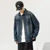 Camisa de trabajo clásica retro americana de primavera para hombre, de manga larga, 2026 Chaqueta vaquera de alta gama Siro-spun para hombre, adecuada para primavera y otoño
