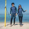 Nuevo Traje de Neopreno para Hombres y Mujeres, Pantalón de Manga Larga Dividido, Traje de Neopreno Conservador para Snorkel, Traje de Baño para Pareja, Traje de Surf