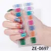 Fábrica Zhengxiang Personalizado Oem Gradiente Rosa Cebola Arco-Íris Película para Esmalte de Unha Adesivos de Nail Art 3D Europeus e Americanos Temu Adesivos de Unha Odm