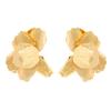 Pendientes de flores grandes de metal tridimensionales con diseño vintage de ZA, pendientes de flores de lujo ligeros europeos y americanos, pendientes transfronterizos para mujer