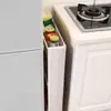 Estante de Almacenamiento Móvil de Plástico al por Mayor en Stock, Estante de Almacenamiento para Espacios Pequeños de Cocina y Baño, Estante Deslizante Multicapa con Ruedas