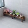 Estante para Flores Estante de Almacenamiento Madera Maciza Carbonizada Escalera Multicapa Balcón de Pie Madera Anticorrosiva Interior y Exterior Estante para Macetas de Pothos