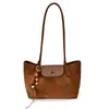 Bolsa tote minimalista transfronteiriça com estampa de dragão e alça de ombro longa, edição de aniversário, design patchwork, estilo de nicho, bolsa de mão e bolsa de ombro versátil