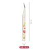 Pinzas Delfín de Alta Precisión Ultraafiladas Chapadas en Oro para Scrapbooking, Pinzas Tratadas Térmicamente para Manualidades, Pinzas para Aplicar Pegatinas, Pinzas para Extensiones de Pestañas