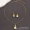 Colgante Ojo de Gato Femenino Estilo Coreano Conciso Piedra Ojo de Gato Empaque Independiente Pendientes Blancos para Mujer Collar con Pedrería Ins