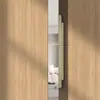 Puerta de Madera Estilo Chino Manija Grande Hotel Habitación Privada Puerta Corredera Doble Batiente Manija Puerta de Cristal Sin Marco Minimalista
