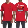 Camiseta Gráfica para Hombre Tuislay Casual Oversize Estampado de Letras Camisa de Playa Suelta Algodón Manga Corta t