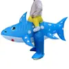 Disfraz inflable de dinosaurio personalizable traje de tiburón alienígena Halloween disfraz divertido para actuación decoración de fiesta
