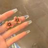 Pendientes elegantes de camelia con diseño de nicho vintage, ligeros, lujosos y exquisitos, pendientes únicos de celebridades de Internet.