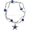 Ventas Directas de Fábrica Pulseras Personalizadas Hechas a Mano 32 Equipos de Fútbol de la NFL Pulseras de Cristal para Mujer Pulseras de Temperamento de Moda