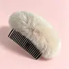 2025 Nuevo Estilo Pinza para el Cabello con Borde de Pelo de Conejo Rex Pasador para el Cabello Flequillo Pasador para la Frente Accesorios para el Cabello de Gama Alta Otoño e Invierno Peine para el Cabello para Mujeres