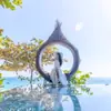 Decoraciones Creativas de Paisaje Tejidas con Ratán para Zonas Turísticas, Casas de Huéspedes y Campamentos; Columpio en Forma de Corazón; Silla Nido de Pájaro de Bali