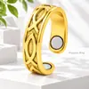 TEMU Amazon Más Vendido Anillo Magnético Personalizado de Huevas de Pescado Moda Retro Anillo Magnético Abierto de Cobre Rojo Viejo