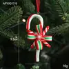 Nuevos Artículos de Decoración Navideña de Gangheng: Creativos Colgantes de Dulces Rojos, Blancos y Verdes, Adornos tipo Paleta de Arcilla Suave