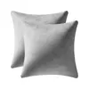 Almohada de Terciopelo Amazon Color Sólido Sala de Estar Lujo Ligero Cuadrada Funda de Almohada Cubierta de Cojín Mesita de Noche Bolsa Suave Almohada