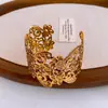Pulsera Abierta de Calabaza de Zirconia Europea y Americana de Doble Capa, Pulsera Personalizada de Estilo Simple y Fresco, Pulsera de Moda Elegante para Mujeres Nicho