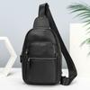 Bolsa de Pecho Nueva de Cuero Genuino de Comercio Exterior para Hombre Bolso de Hombro Cruzado Bolsa Deportiva de Ocio Bolso de Pecho de Piel de Vaca de Primera Capa Venta al por Mayor