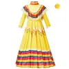 Amazon Más Vendido Comercio Exterior Explosiones Cinco Colores Bandera Nacional Mexicana Español Falda Grande Vestido Traje de Presentación Escénica