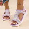 Sandalias de Malla con Cuña Gruesa de Plataforma para Mujer, Moda Casual, Tallas Grandes, Huecas, Boca de Pez, Novedad Verano 2026