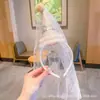 Venta Caliente Dulce de Cumpleaños Dopamina Bola de Pelo con Diadema de Gasa Sombrero Tocado de Princesa para Niña Niños