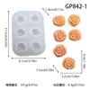 Molde de Silicona de Flor de Rosa Multi-Enlace 4/6/9 Cavidades Molde de Flor de Rosa 3D para Hornear Fondant Chocolate Láminas de Cera