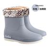 Em nome de botas de chuva de moda transfronteiriça, botas de água femininas antiderrapantes de cano médio, botas de água, botas de chuva de cano curto, sapatos de cozinha para lavagem de carros, sapatos de borracha, comércio exterior