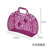 Bolso de Mano de Moda Grande de Plástico PE Cesta Suave Desmontable Hueca Cesta de Almacenamiento para Compras Snacks de Supermercado Fruta Cesta de Compras