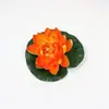 Flores de lótus artificiais, folhas de lótus e decorações falsas para lago, incluindo nenúfares de plástico e lagos de peixes, para oferendas budistas, com frete grátis