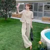 Moda Verão 2026 Casual Jovem Modelador Estiloso Design Conjunto de Duas Peças: Blusa e Calça Casual