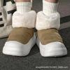 Inverno 2024 Novo Espessado Quente Antiderrapante Sapatos de Algodão All-match Moda Neve Sapatos de Algodão Bolsa com Internet Vermelho Mulheres