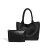 Texted Hand-woven Bag Casual Grande Capacidade Tote Bag Verão Nova Moda Comuting All-match Bolsa de Ombro para Mulheres